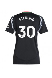 Arsenal Raheem Sterling #30 Fotballdrakt Borte Klær Dame 2024-25 Korte ermer